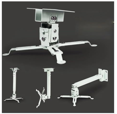 Para cine en casa, cine, interior, exterior, patio trasero, etc. Soporte de techo de Color blanco for proyector 3D HD LCD LED C6 C2 C3 TD96 TD97 YG650 C6 M19 K25 soporte de pared ajustable for colgar