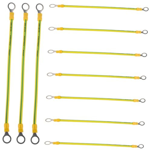 TOPBATHY 10pezzi Batteria in Rame Rivestimento in Pvc Per Autoveicoli Messa Per Collegare Batterie in Sicuro e Affidabile Per Connessioni Negative e Estensioni Inverter