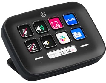 Elgato Stream Deck Neo Black, 8 Customizable Keys | Two info touch points, Automates repetitive tasks, Compatible with Zoom, Teams, Spotify, Twitch, Zero-plastic packaging