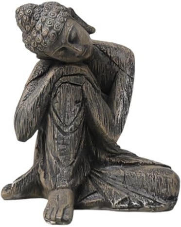 rockible Schlafende Buddha-Statue, Meditationsdekoration, sitzende Buddha-Figur, Skulptur für den Schrank