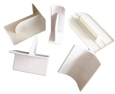 Alipis 5pcs Cake Fondant Scraper Smoother Baking Tools for Dessert Pastry Decorating White for Cake Making