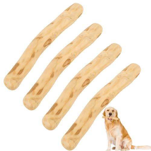 JcvPot 4 Kaffeeholz Für Hunde, Natürliches Kauholz Für Welpen Und Erwachsene Hunde, Kauspielzeug Zur Zahnreinigung Und Stressabbau, 14cm Länge, 1.8-2cm Durchmesser