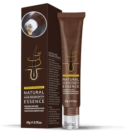 Hair Growth Serum Roll On - Hair Growth Oil For Deep Nourishing - Enhance Fullness For Hair, Beard & Eyebrow - Scalp Serum For Man & Woman With Castor Oil