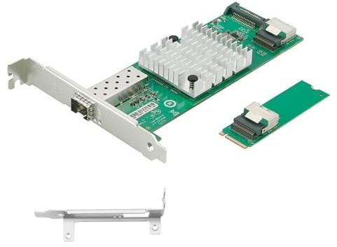 Adaptador De Tarjeta Red Fibra Óptica SFP+ Un Puerto 10G 82599 para Múltiples Sistemas Operativos Adaptador Red Fibra Óptica SFP+ Fácil Instalación