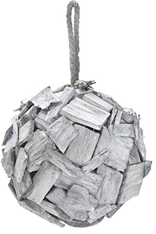 DECOLINE Dekokugel aus Holz Ø 25cm grau