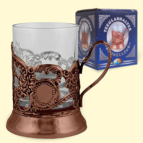 Olymp Teeglashalter Schnellzug Bronze (mit Teeglas 200 ml)