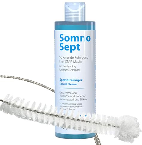 CPAP-Reinigungspaket SomnoSept – 1x CPAP-Reiniger SomnoSept 400 ml UND 1x oxyhero brush Edelstahl CPAP-Schlauchbürste 120 cm, 19 mm Durchmesser – Gründliche Reinigung von CPAP-Maske und CPAP-Schlauch | Gründliche Reinigung von CPAP-Maske