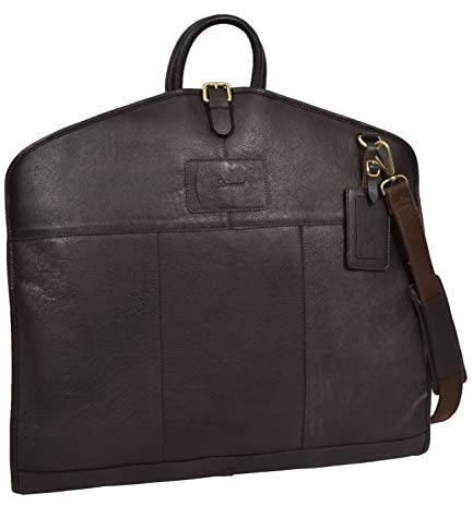 DR281 Büffelleder Kleidersack braun, braun, Medium