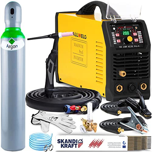 ALLWELD MAGNUM THF 238 P AC/DC PRO Schweißgerät WIG AC/DC MMA 230V 50Hz 5-200A, Set zum Auswählen:Professional