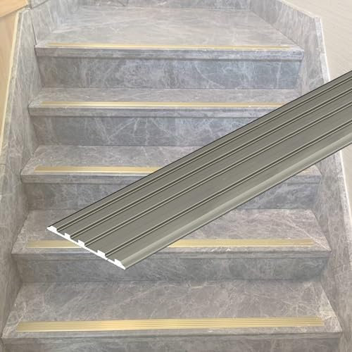 LIYI929GP Profilo per Bordi Scale Antiscivolo Profilo per Scale in Alluminio, 90x4cm 90x5cm, Listello di Copertura per Gradini, Resistente all'Usura Profilo per Bordi Scale Gradini per Scale