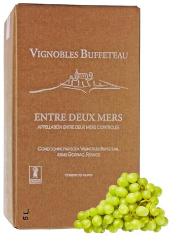 Château La Grande Métairie - AOC Bordeaux Entre Deux Mers - Weißwein trocken Bag in Box 5l Karton mit Zapfhahn - Trockener Weißwein Frankreich vom Winzer