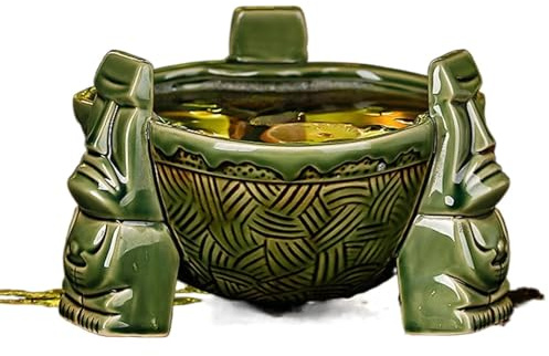 NEMAA Tiki-Becher Totems Cup Mugs Getränkebecher for Zuhause, Kaffee, Milch, Saft, Bier, Cocktail, Party, Bar (Color : Green)