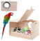 Transparentes Vogelzuchtbox Wellensittich Nistkasten: LEKEFET Wellensittich Holz Zuchtbox Massivholz Papagei Zucht Box Vogelzucht Brutkasten Vogelhaus für Sittich Lovebirds Papageien12*12 * 19.5cm