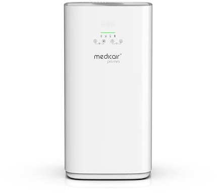 MedicAir Pro Mini Air Purifier | HEPA-H14 Filter Removes 99.99% Bacteria & Allergens | Ultra-low Noise | For Home, Schools, Offices and Hospitals | Lightweight Air Purifier | 2 Yr Warranty