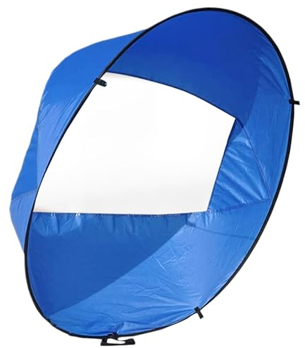 Peosaard Kayak Segel, 42 Zoll faltbares Paddel Segel mit klarem Fenster, Kajak -Sonnenschatten -Kanu Segel für Kajakbootsegelboot, Blau, blau