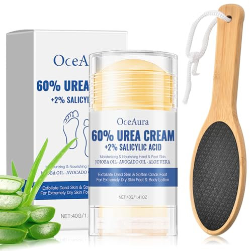 Crema per piedi idratante per la rimozione dei calli e anti-crepe, lima per calli ad alte prestazioni con nano vetro, crema per la cura dei piedi per alleviare i piedi estremamente secchi e screpolati