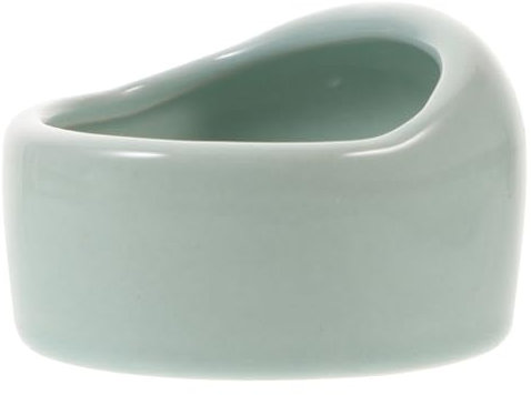 BELLIFFY Hamster Ceramic Bowl Blue Small Anti-tilt Pet Food Bowl Chew Resistant Feeding Supplies for Gerbils and Small Rodents