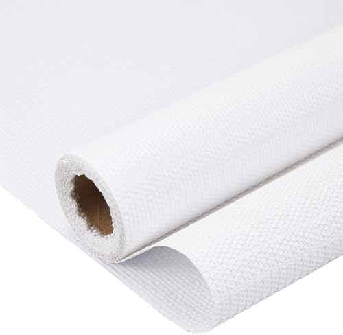 CREATCABIN Regaleinlage Schubladeneinlage Für Küchenschränke Nicht Klebend Wasserdicht Regalpapier rutschfeste Schrankeinlage Weiße Schrankeinlage Schutzmatten Für Regale Badezimmer Kommoden 0.3x3m