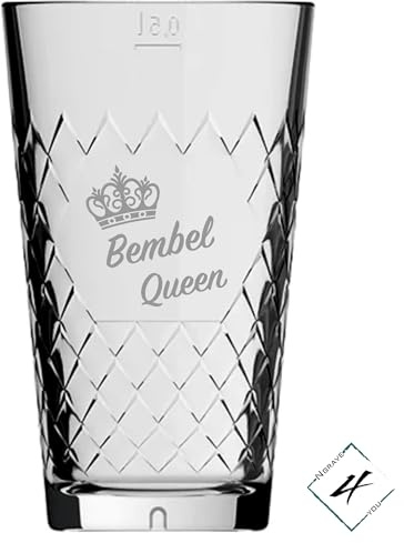 Apfelweinglas mit Gravur, Apfelweinbecher mit Gravur, Bembel Queen, Apfelweinglas mit Bembel Queen Motiv, Graviertes Apfelweinglas