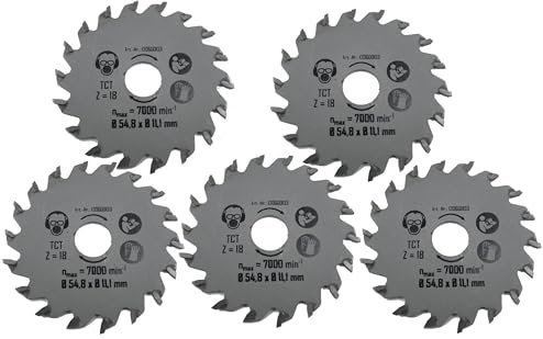 MATRIX TCT Sägeblatt 54mm 5er Set Ersatz für Mini Handkreissäge MCS 400 PW – Kreissägeblatt 10 Zähne – Ø 10mm Bohrung – für Holz & Kunststoff – Langlebig & präzise