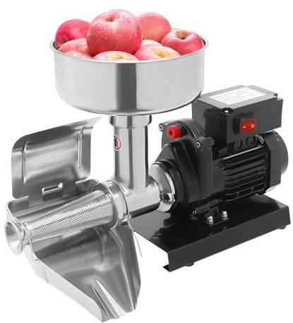 OZTYSGXM Passaverdure Elettrico 450W - Passaverdure Commerciale per Salsa Pomodoro, Pressa per Alimenti in Acciaio Inox, Macchina per Salsa Pomodoro per Purea Mele Purè Patate