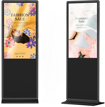 YIXZSWD Schermo di visualizzazione per segnaletica digitale, monitor verticale portatile, chiosco di visualizzazione per segnaletica digitale, display di menu digitale (Non-Touchscreen, 65 Pollici)