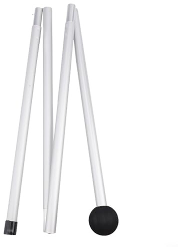 Asta di supporto pieghevole per tenda da spiaggia, in alluminio, per campeggio, escursionismo, feste all'aperto, zaino in spalla, portatile, antiruggine, leggera, 1,6 m/2 m, palo telescopico (testa
