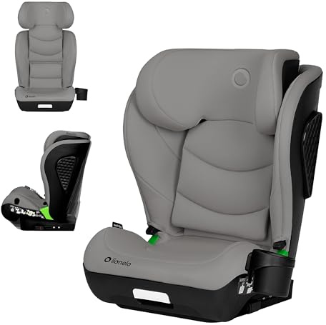 LIONELO NEAL I-SIZE Kindersitz, Gruppe 2 3, von 100-150 cm Von ca. 3 bis 12 Jahren Befestigung ISOFIX oder ohne Gurte Verstellbare Kopfstütze Seitenschutz Armlehnen Standard R129