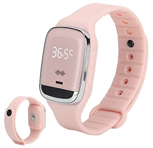 Gonetre Bracelet Répulsif à Insectes Ultrasoniques Extérieurs, Bracelet Répulsif, Bande de Moustiques, Bracelet Répulsif de Bug, Bracelet électronique Portable de Montres Répulsifs pour (Rosé)