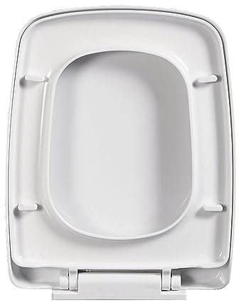 Giural Quadratischer Toilettendeckel Rechteckiger, 36 * 45Cm WC Sitz Mit Absenkautomatik, Klodeckel Weiß, Klobrille Eckige, WC Deckel Abnehmbar, Einfache Reinigung, Toilettenbrille En PP