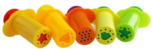 qixeuoa Knetwerkzeug, Knete Zubehör Kinder Plastilin Werkzeuge, 5 Stück Kreativ Knetspritzen Set, Knete Modellierwerkzeug Set, Kn-ETE Zubehör Kit Lernspielzeug Für Kleinkinder