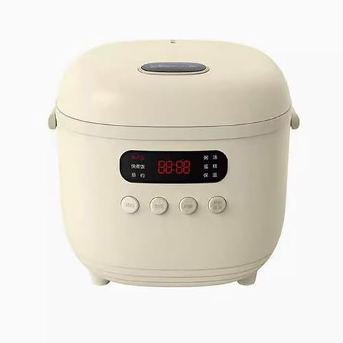 Cuociriso con vaporiera (2L) Mini Portatile per Uso Domestico, con prenotazione e conservazione del Calore, per 1-3 Persone 220-240 V USA/UE