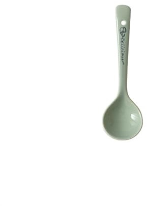 ALMLNLL Suppenlöffel, 15 cm, Kleiner Keramiklöffel, asiatischer, chinesisch, koreanisch, japanisch, Ramen-Löffel mit Loch, 4er-Set, Eiskugelportionierer(C)