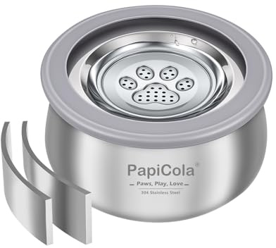 No Spill Dog Water Bowl, Slow Drinking Dog Water Bowl | Anti-Splash & No Drip Stainless Steel Dog Water Bowl for Mess-Free Floors, Double Wall with 2-Layer Insulated Cooling