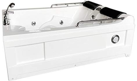 Whirlpool Bath TUB SPA White Corner Bathtub 175x132cm HOT TUB 2 Persons Lulu