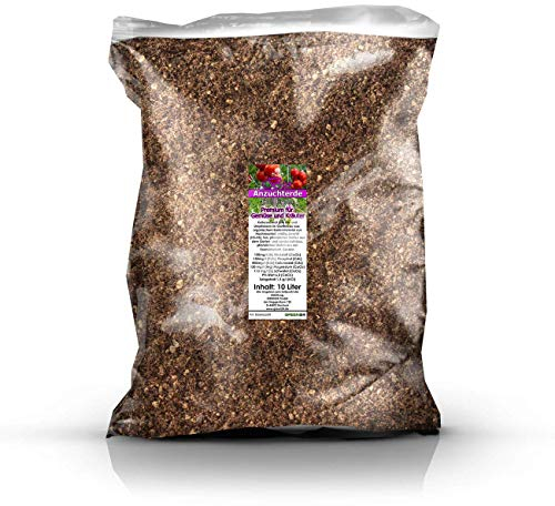 Organische Anzuchterde Premium für Gemüse Obst und Kräuter Aussaaterde Saaterde 10 Ltr. - Profi Linie Substrat - Gemüseerde Kräutererde