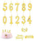 Taicols 10Pcs Bougies de Nombre en Chiffres 0-9,HAPPY BIRTHDAY,Pour Les Anniversaires,avec 3 cartes de décoration de gâteau,Les Anniversaires De Mariage Bougies d’Anniversaire
