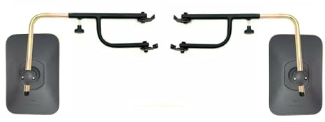 MelTruck® 2x Außenspiegel Spiegel 305x205 Traktor LKW Bagger ø15-28 mm Spiegelhalter SET