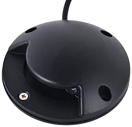 SHOWERRING LED Recessed Ground Lights 1 Side Light Transmission Outdoor Buried Lights Low Voltage Inground Light IP67 Waterproof Decking Light for Walkover Drive Pathways Round Landscape Lamp
