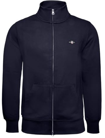 GANT Herren Reguläres Shield-Sweatshirt Mit Reißverschluss, Grey