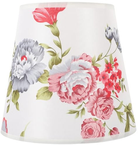 OSALADI Paralume in Tessuto Floreale Per Lampada Da Tavolo E27 Paralume a Tamburo Per Soggiorno Camera Da Letto Illuminazione Interna