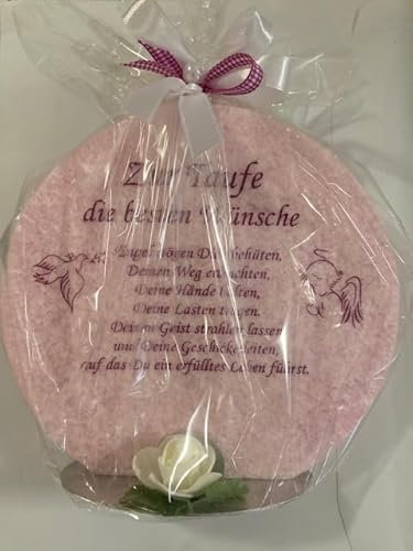 Taufkerze - Geschenk Kerze zur Taufe 215g Grundpreis 139,30€/kg - Mädchen