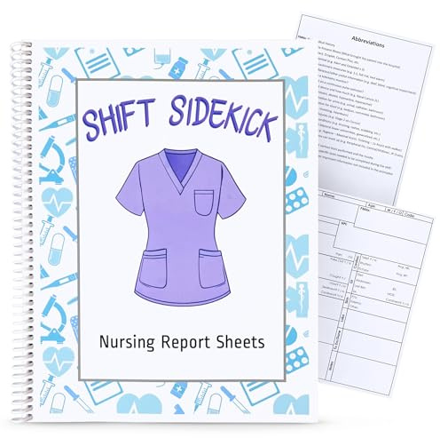 Nurse Report Sheet Notebook, Nursing Notebook with 80 Nursing Report Sheets | Nursing Clinical Essentials, Student Nurse Essentials, Notebooks for Nursing School (Full-Page Edition) - 8.5”x11”