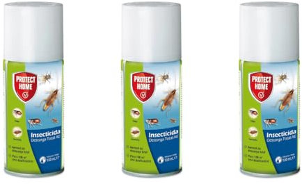 Insecticida DESCARGA TOTAL 150ml - Protect Home. Eficaz contra insectos voladores y rastreros. Ideal para lugares de dificil acceso. Listo para usar. (3)