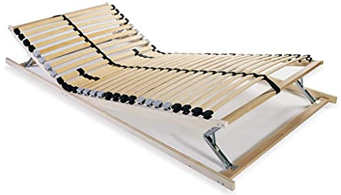 Homgoday Lattenrost mit 28 Lamellen 7 Zonen 90x200 cm | Bettlatten | Ersatzlatten | Federholzlatten | Möbel