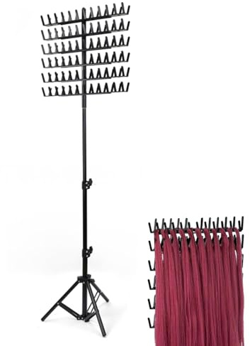 Support de tressage pour cheveux, support d'extension de cheveux,Support d'extension de cheveux réglable en hauteur à 144 piquets pour tresseuses | Support à cheveux à 2 côtés pour tresser les
