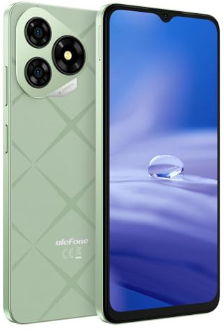 Ulefone 4G Teléfono Móvil Android 14 Libres Note 19, Ranura para 3 Tarjetas, Octa-Core 6GB+32GB (512GB Externo), Smartphone Dual SIM, 6,56'' HD+, Cámara 8MP+5MP, Desbloqueo Facial GPS Verde