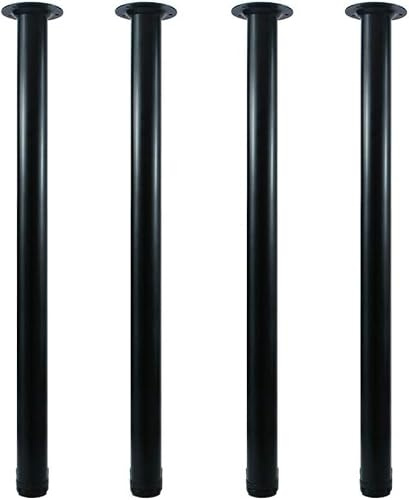QLLY Gambe per tavolo 80cm/31,5 pollici regolabili in metallo per scrivania, 4 pz gambe per mobili, gambe per tavolo da ufficio fai da te (80cm, nero)