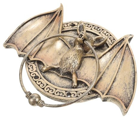 jojofuny Bat Shape Door Handle Unique Antique Door Decor for Villa Entrance Classical Easy Installation Elegant Bat-Themed Design