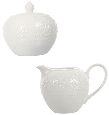 HOMOBABE 2pezzi Lattiera e Zuccheriera Ceramica Elegante Contenitore Per Caffè e Zucchero Design Creativo Per La Tua Cucina